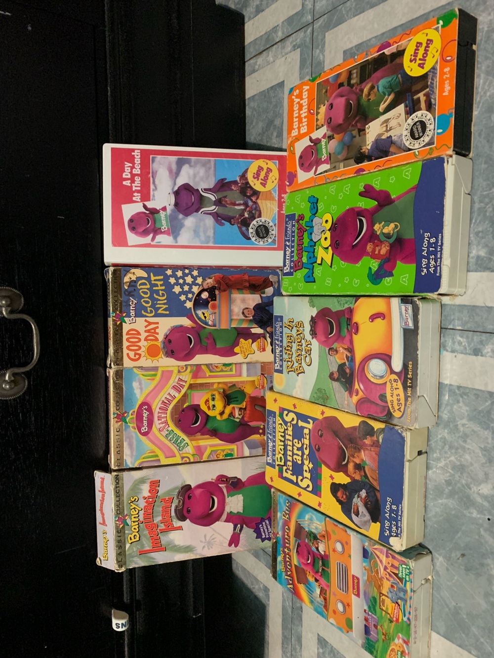 VTG Lot Of 9 VHS Tapes Barney The Purple Dinosaur Friends Collection
